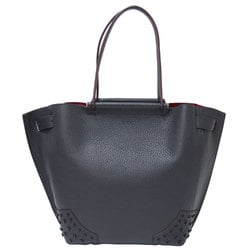 Tod's TODS Leather Wave Tote Bag Shoulder Color WAVE Charcoal Gray Women's