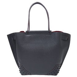 Tod's TODS Leather Wave Tote Bag Shoulder Color WAVE Charcoal Gray Women's