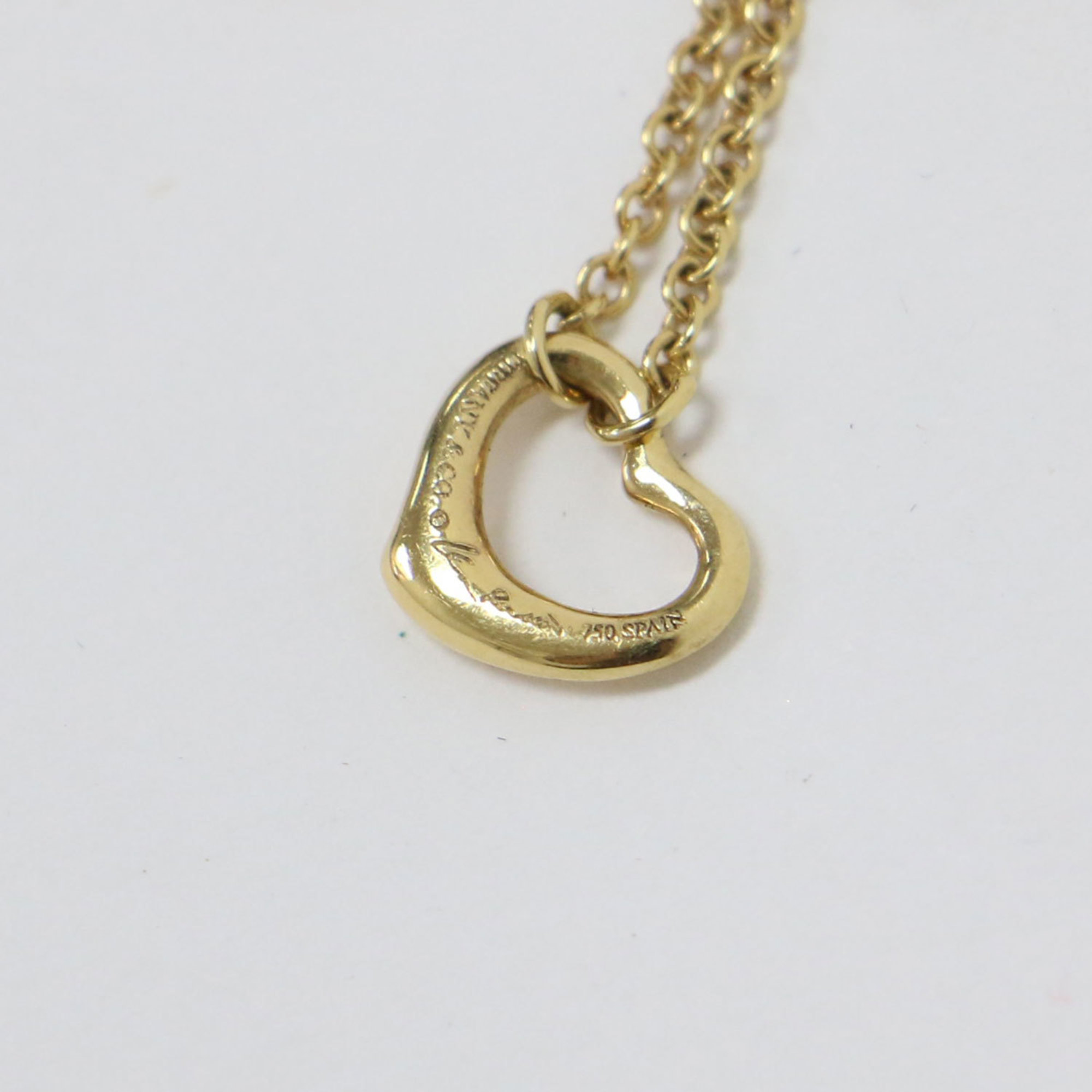 TIFFANY&Co. Tiffany K18 Heart Bracelet Elsa Peretti 3-Row Chain Yellow Gold Luxury Women's