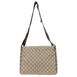 GUCCI GG pattern shoulder bag 146236 canvas leather brown ladies