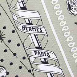 HERMES Silk Bandana 55 Chorus Stellarum Scarf Muffler Khaki Women's