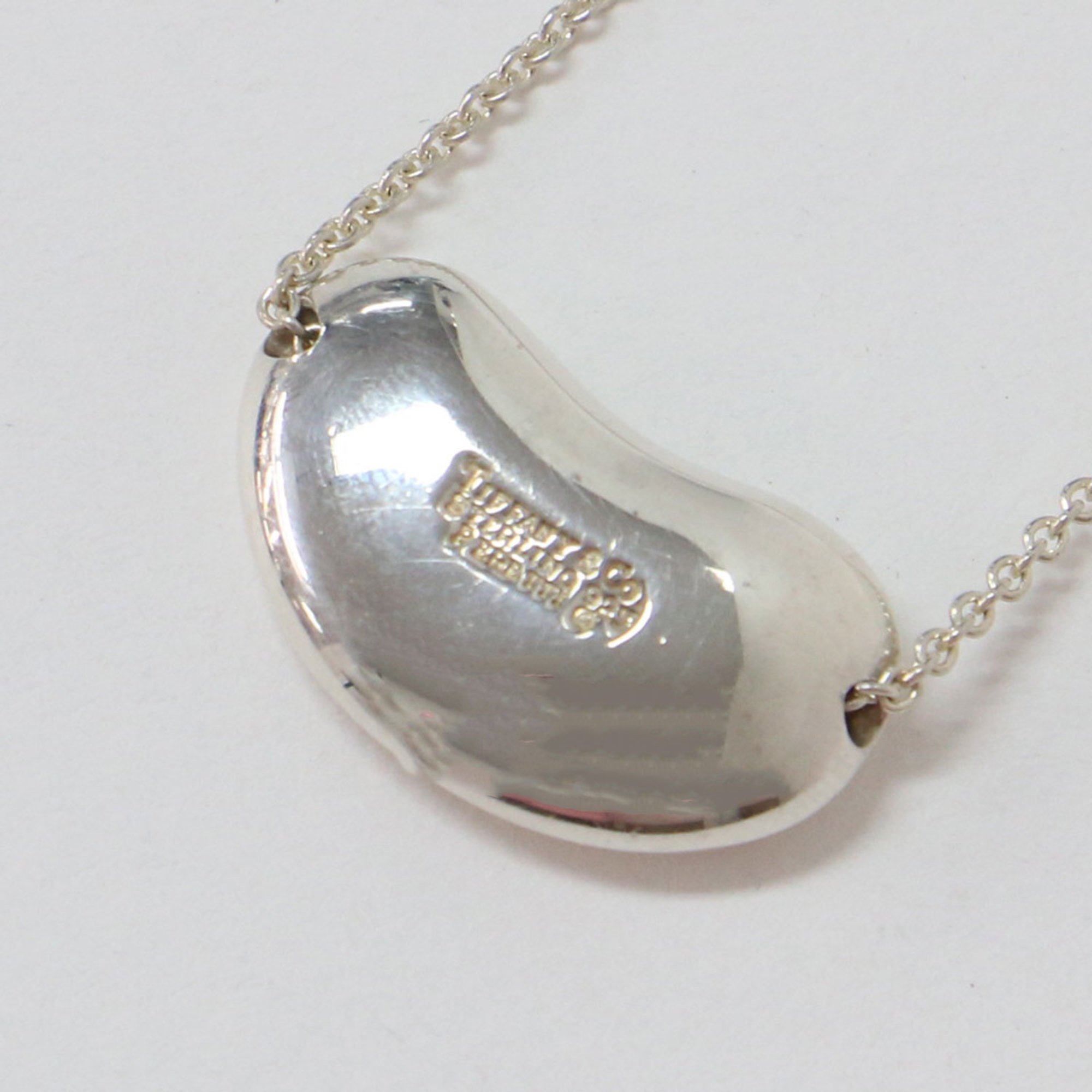 TIFFANY&Co. Tiffany Elissa Peretti Bean Necklace Long Chain Pendant SV925 Silver Women's