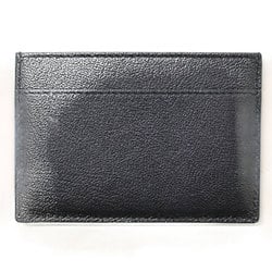 Yves Saint Laurent Leather Card Case 568986 YSL Pass Black Women's