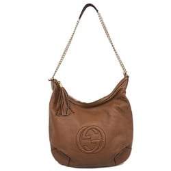 Gucci Shoulder Bag Soho 308981 Leather Brown Champagne Ladies