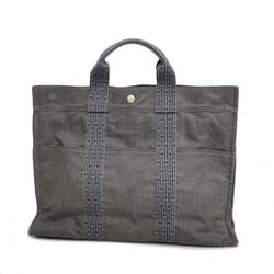 Hermes Tote Bag Air Line MM Canvas Grey Women's