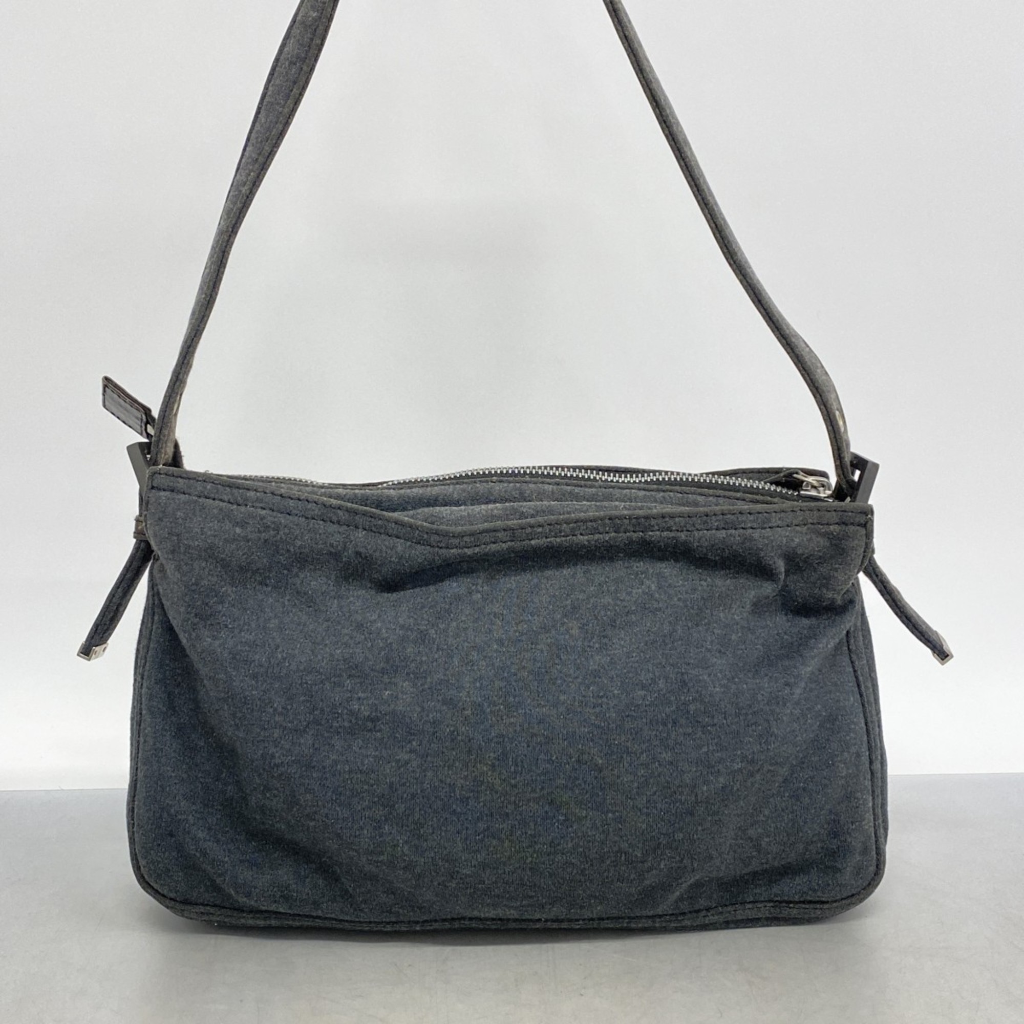 Fendi Shoulder Bag Cotton Grey Women's