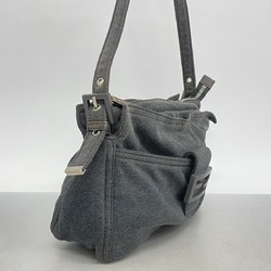 Fendi Shoulder Bag Cotton Grey Women's