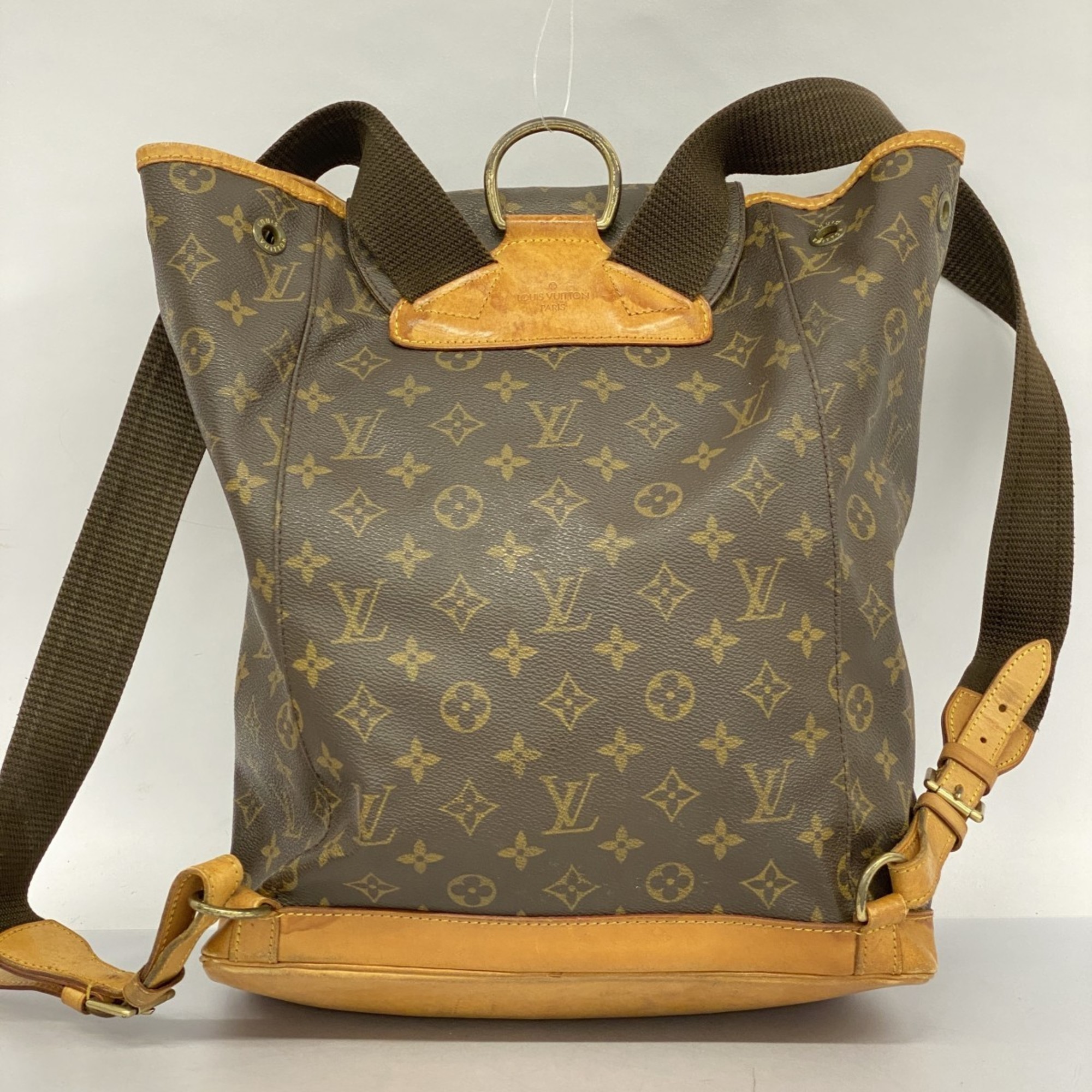 Louis Vuitton Backpack Daypack Monogram Montsouris GM M51135 Brown Women's