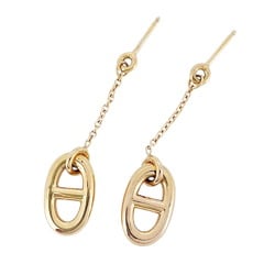 Hermes Earrings Chaine d'Ancre Farandoule K18PG Pink Gold Ladies