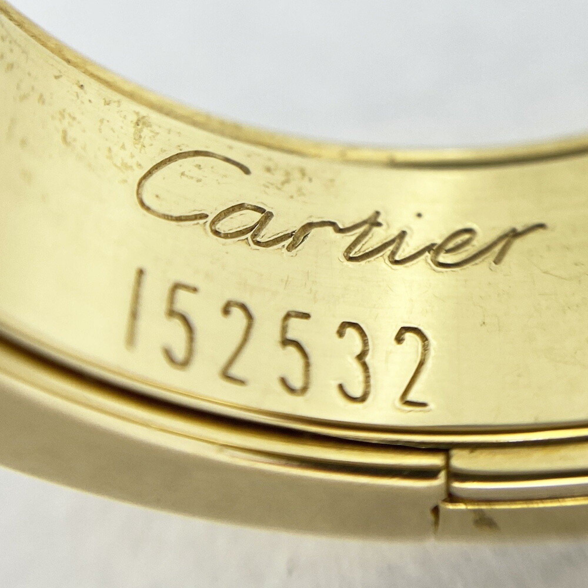 Cartier Ring Atlas Love K18YG Yellow Gold #52 Ladies