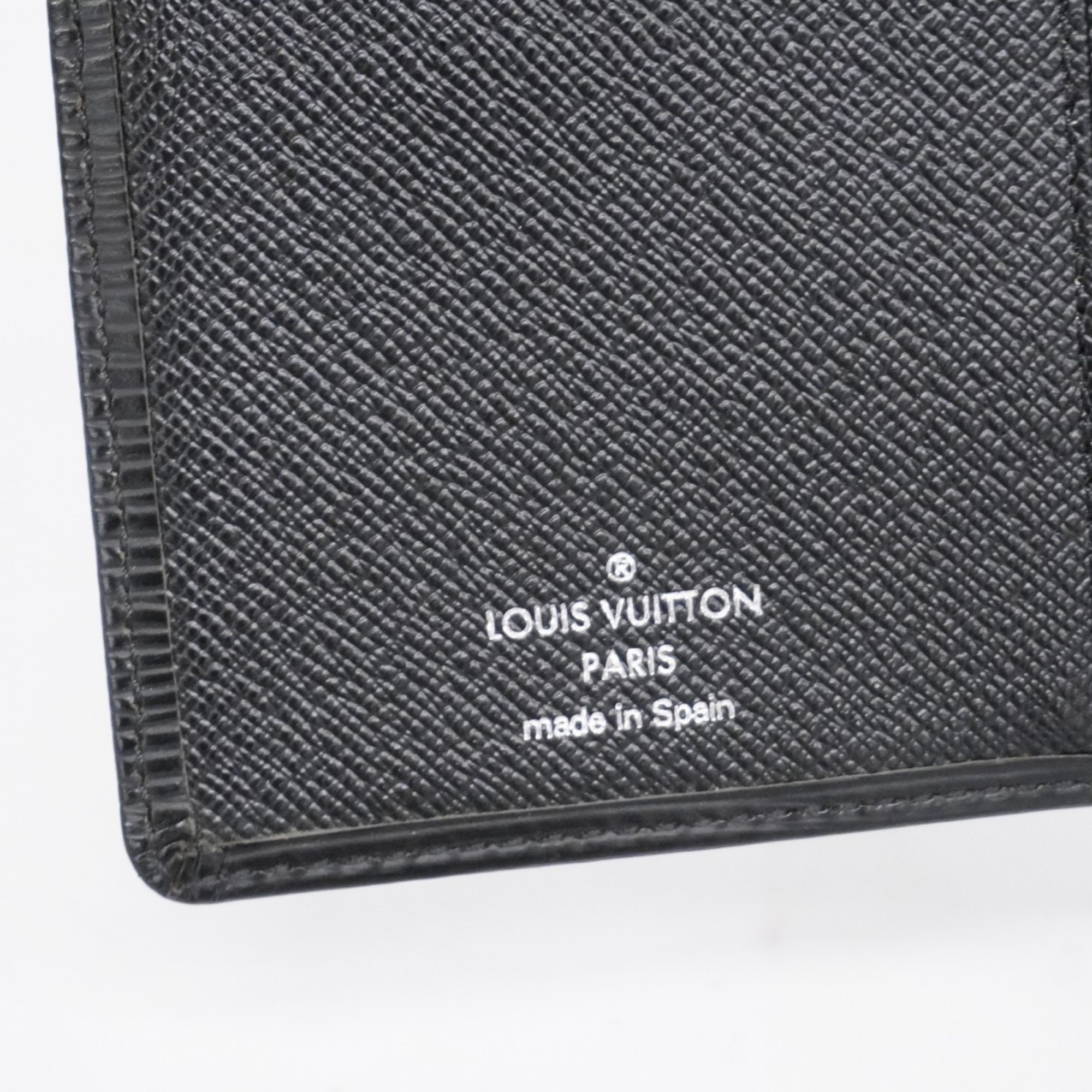 Louis Vuitton Long Wallet Epi Agenda Poche R20522 Noir Men's Women's