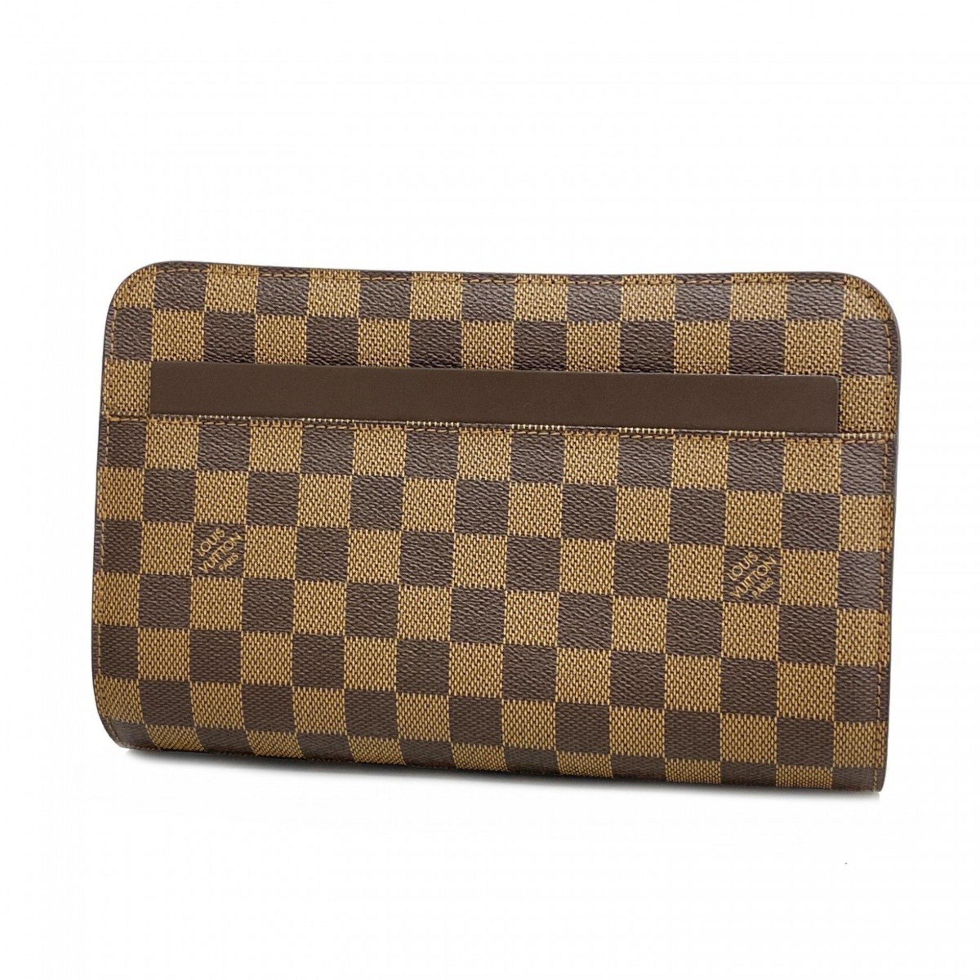 Louis Vuitton Clutch Bag Damier Saint N51993 Ebene Men's