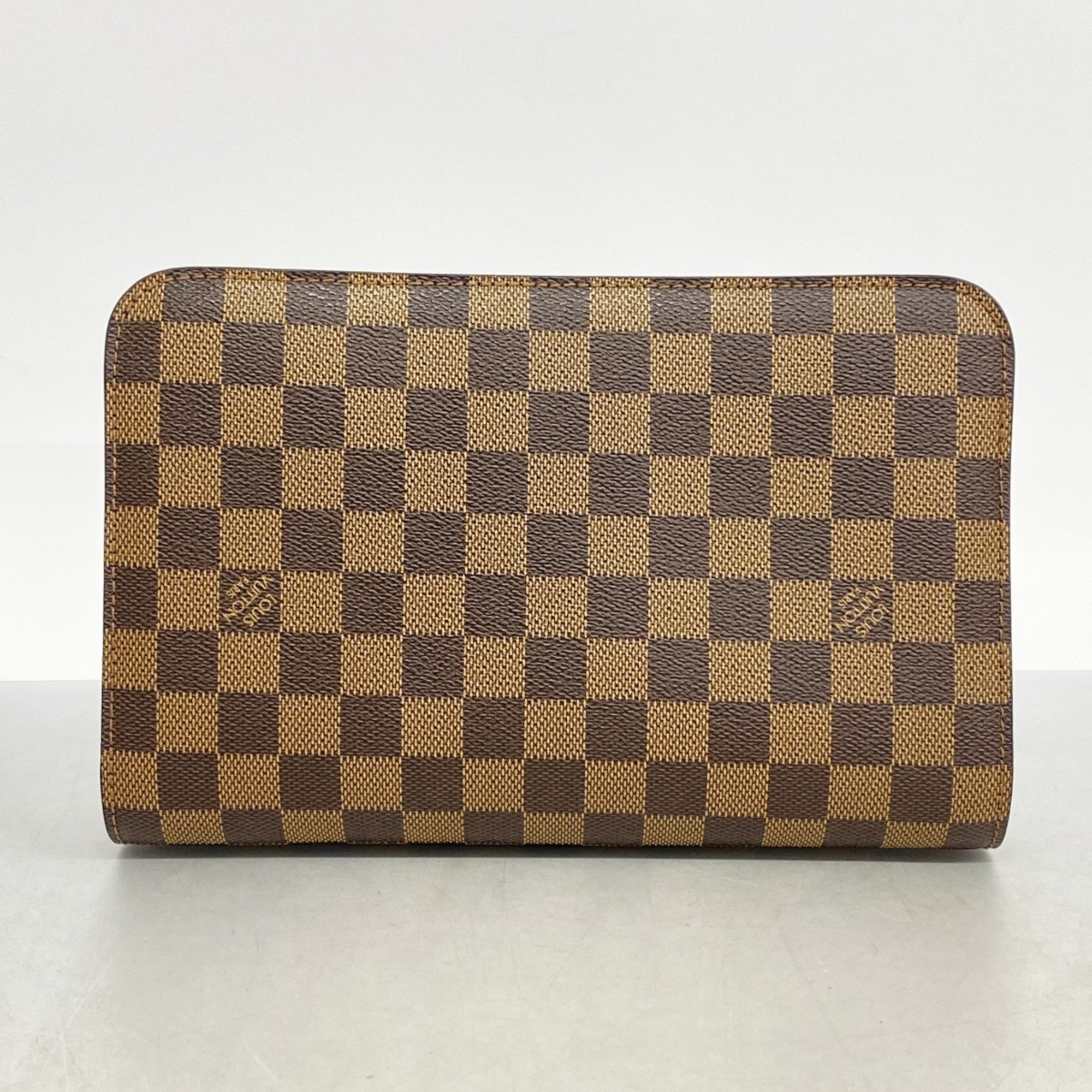 Louis Vuitton Clutch Bag Damier Saint N51993 Ebene Men's