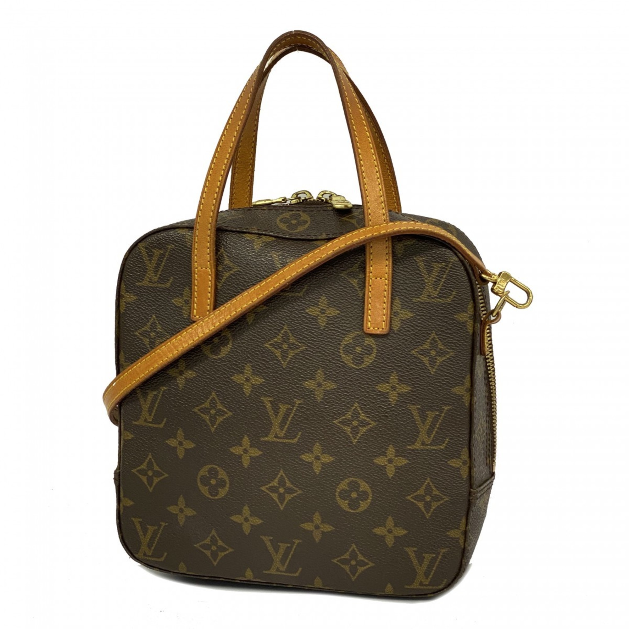 Louis Vuitton handbag Monogram Spontini M47500 brown ladies