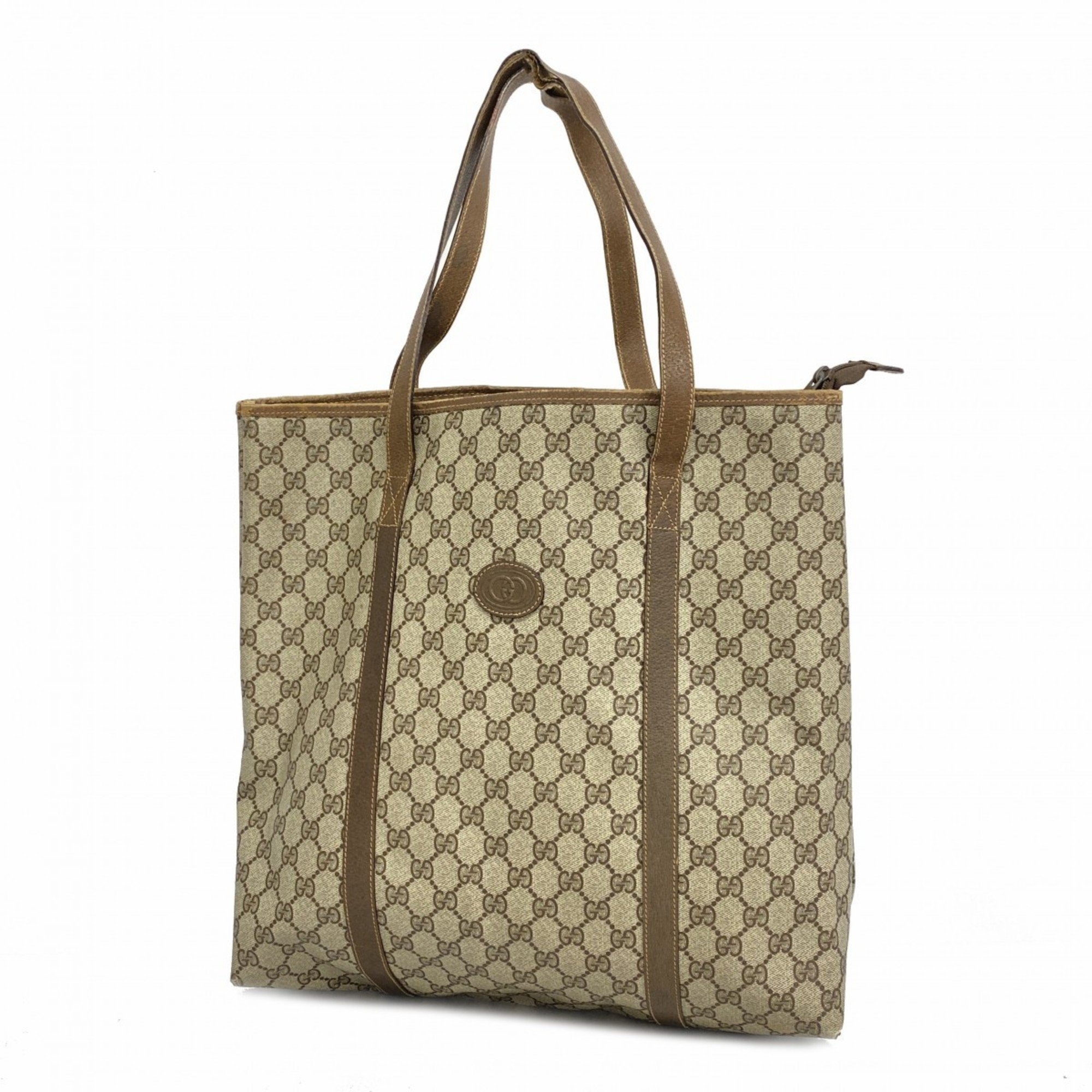 Gucci Tote Bag GG Supreme 41 02 110 Brown Women's