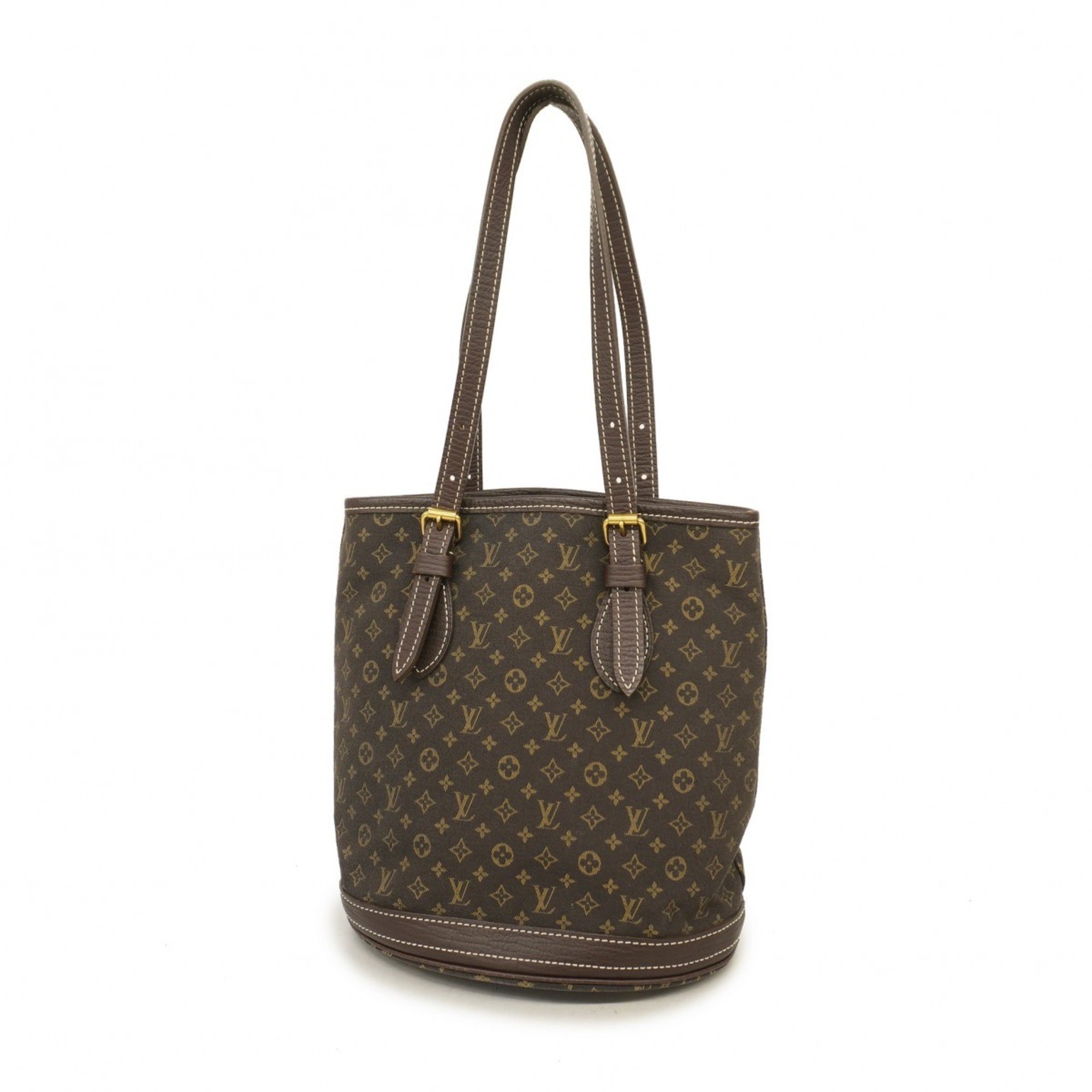 Louis Vuitton Shoulder Bag Monogram Lan Bucket PM M95226 Ebene Ladies