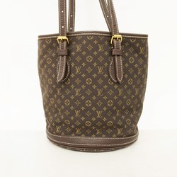 Louis Vuitton Shoulder Bag Monogram Lan Bucket PM M95226 Ebene Ladies