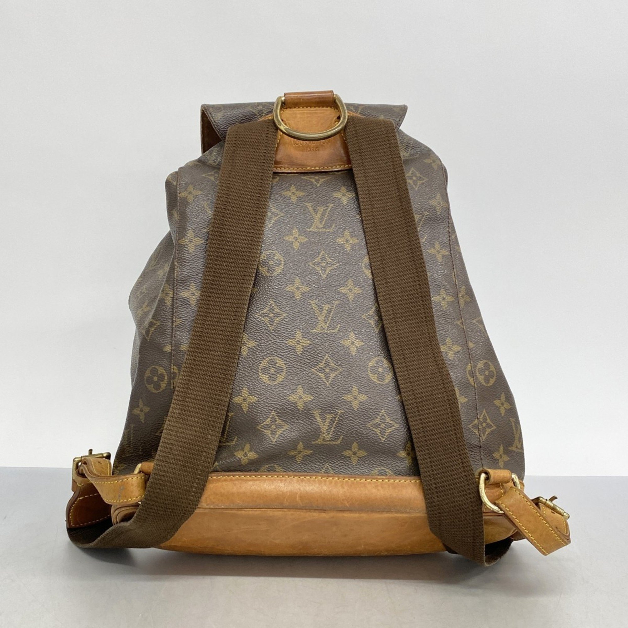 Louis Vuitton Backpack Daypack Monogram Montsouris GM M51135 Brown Women's