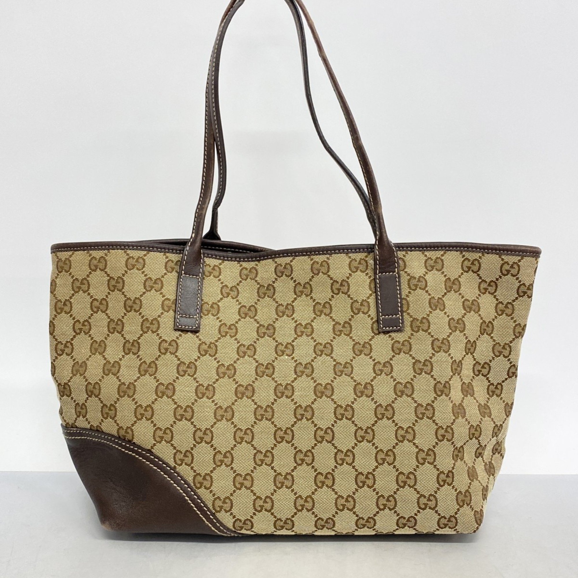 Gucci Tote Bag GG Canvas 169946 Brown Women's