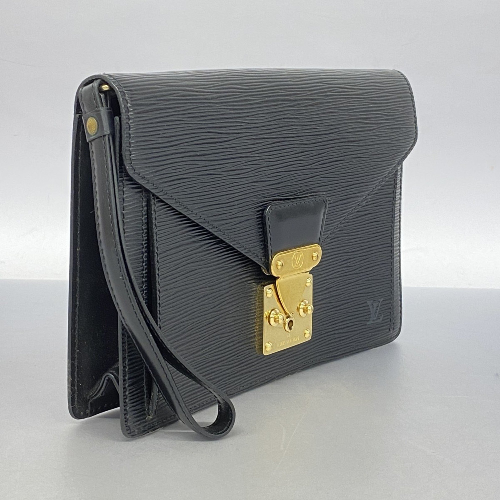 Louis Vuitton Clutch Bag Epi Pochette Serie Dragonne M52762 Noir Men's