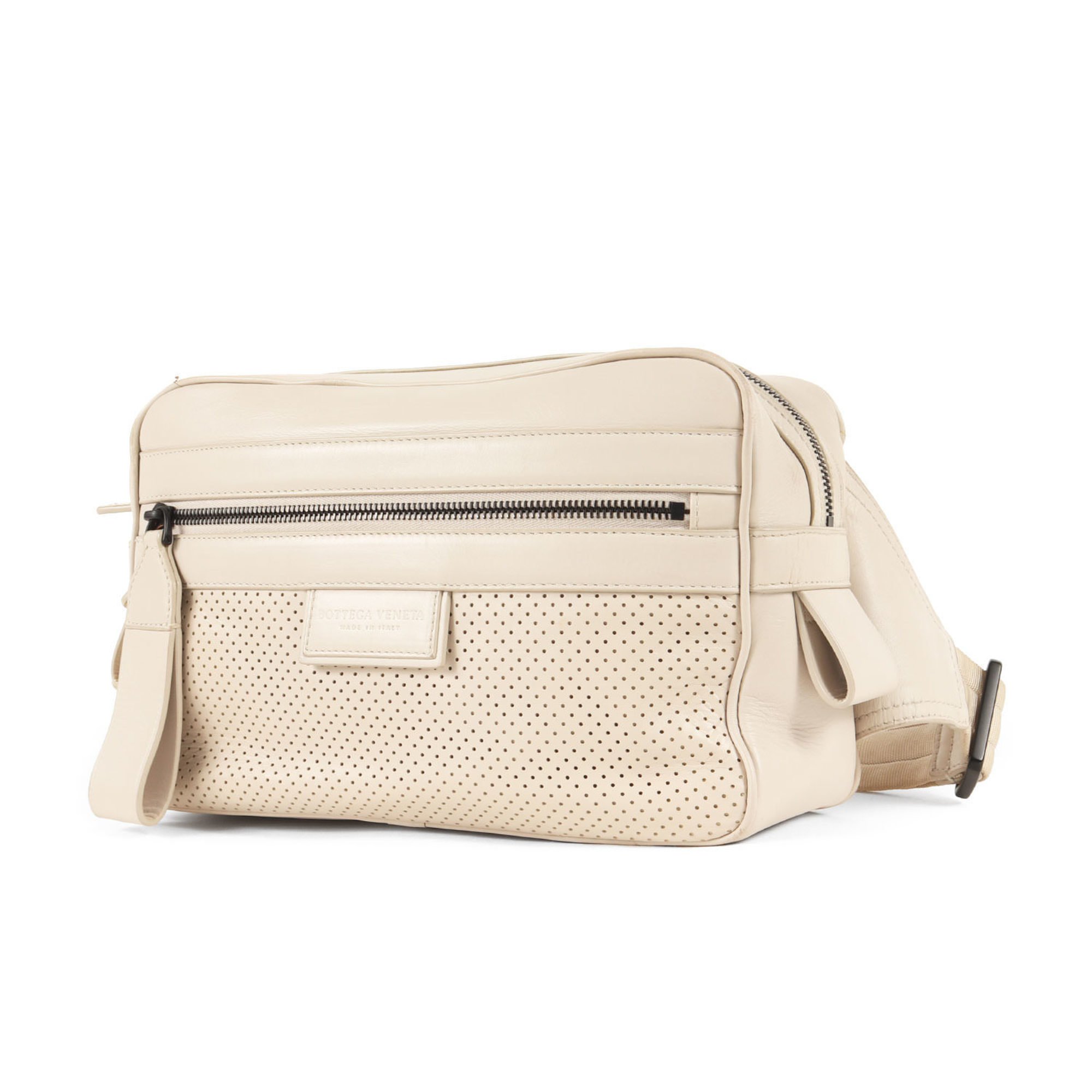 BOTTEGA VENETA Bottega Veneta Punching Square Body Bag (LEGGERO 567197) Off-white White Men's