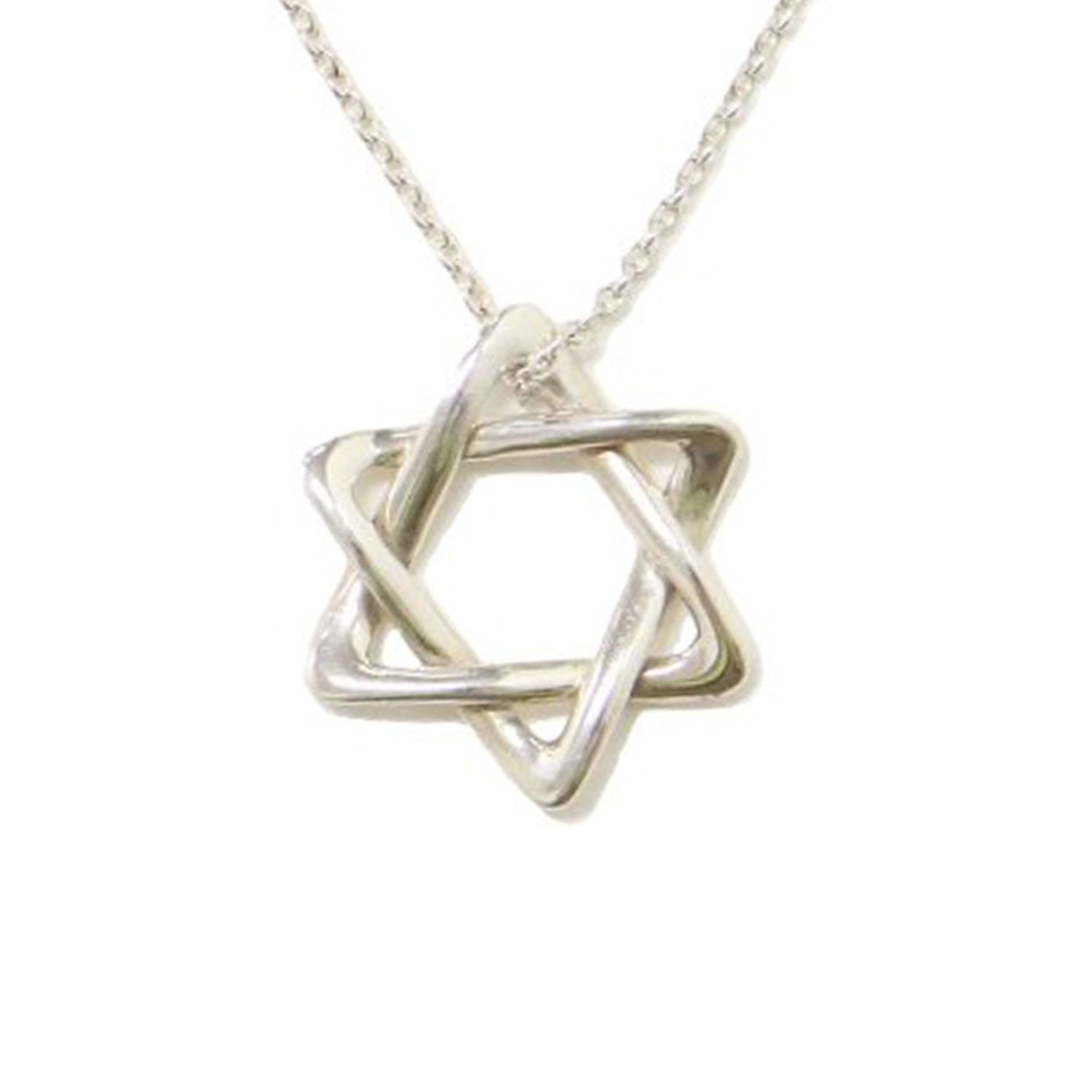 TIFFANY&Co. Tiffany Elsa Peretti Star of David Necklace Chain SV925 Sterling Silver Women's