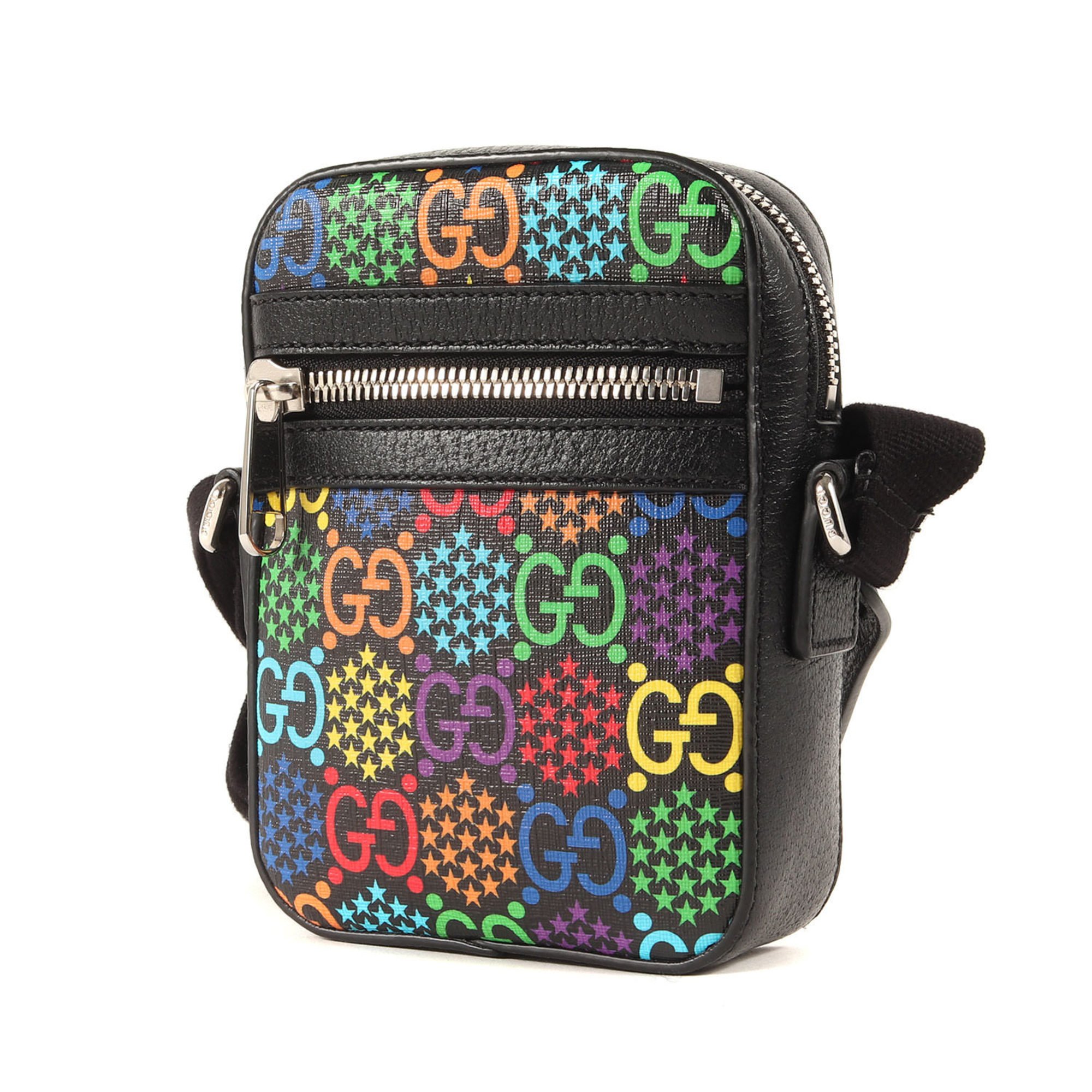 GUCCI Gucci GG Psychedelic Shoulder Bag (598103 520198) Black Multicolor Men's