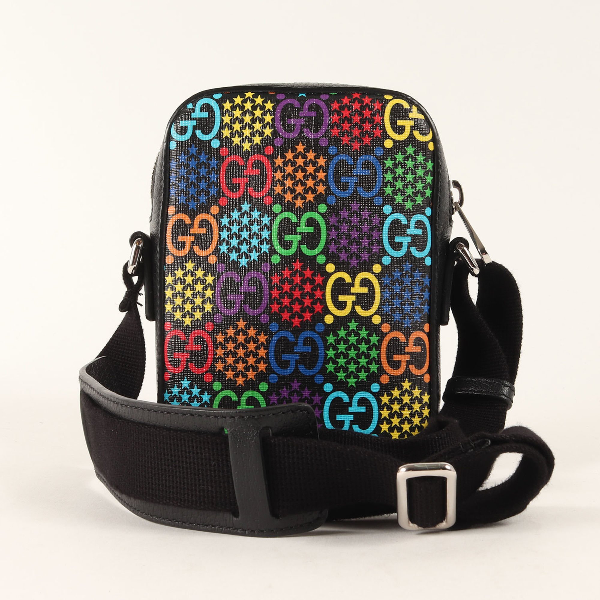 GUCCI Gucci GG Psychedelic Shoulder Bag (598103 520198) Black Multicolor Men's