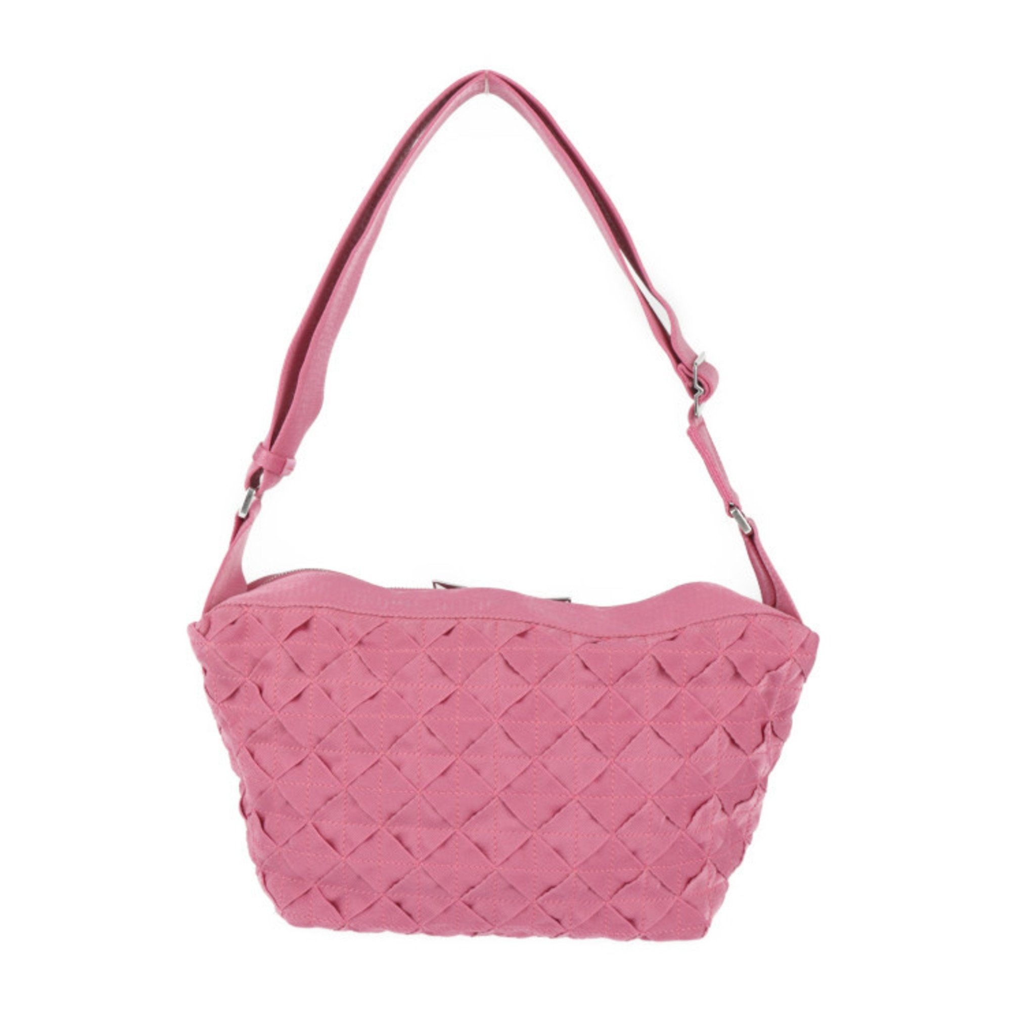 BOTTEGA VENETA Bottega Veneta Intrecciato Webbing Shoulder Bag 657952 Polypropylene Pink Crossbody