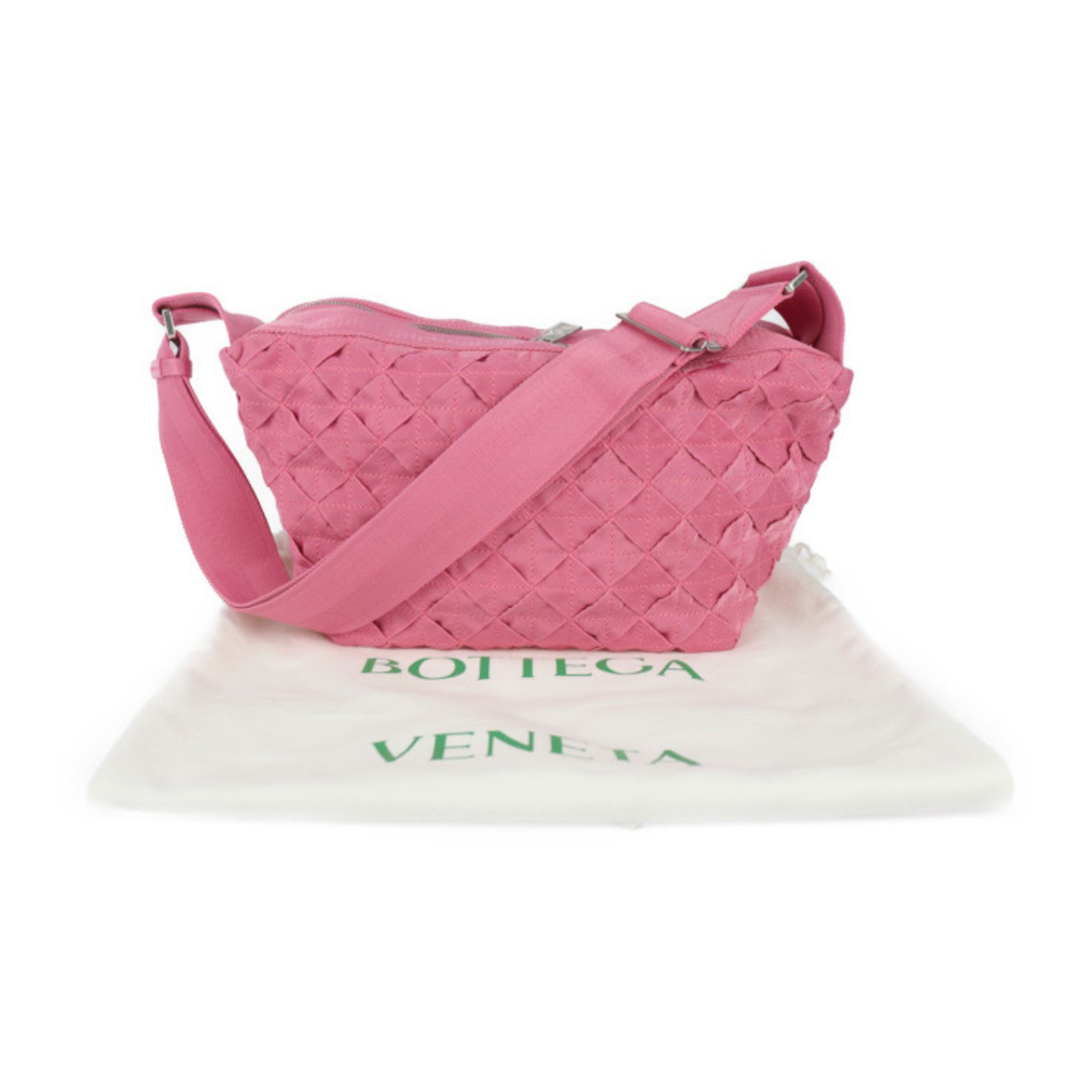 BOTTEGA VENETA Bottega Veneta Intrecciato Webbing Shoulder Bag 657952 Polypropylene Pink Crossbody