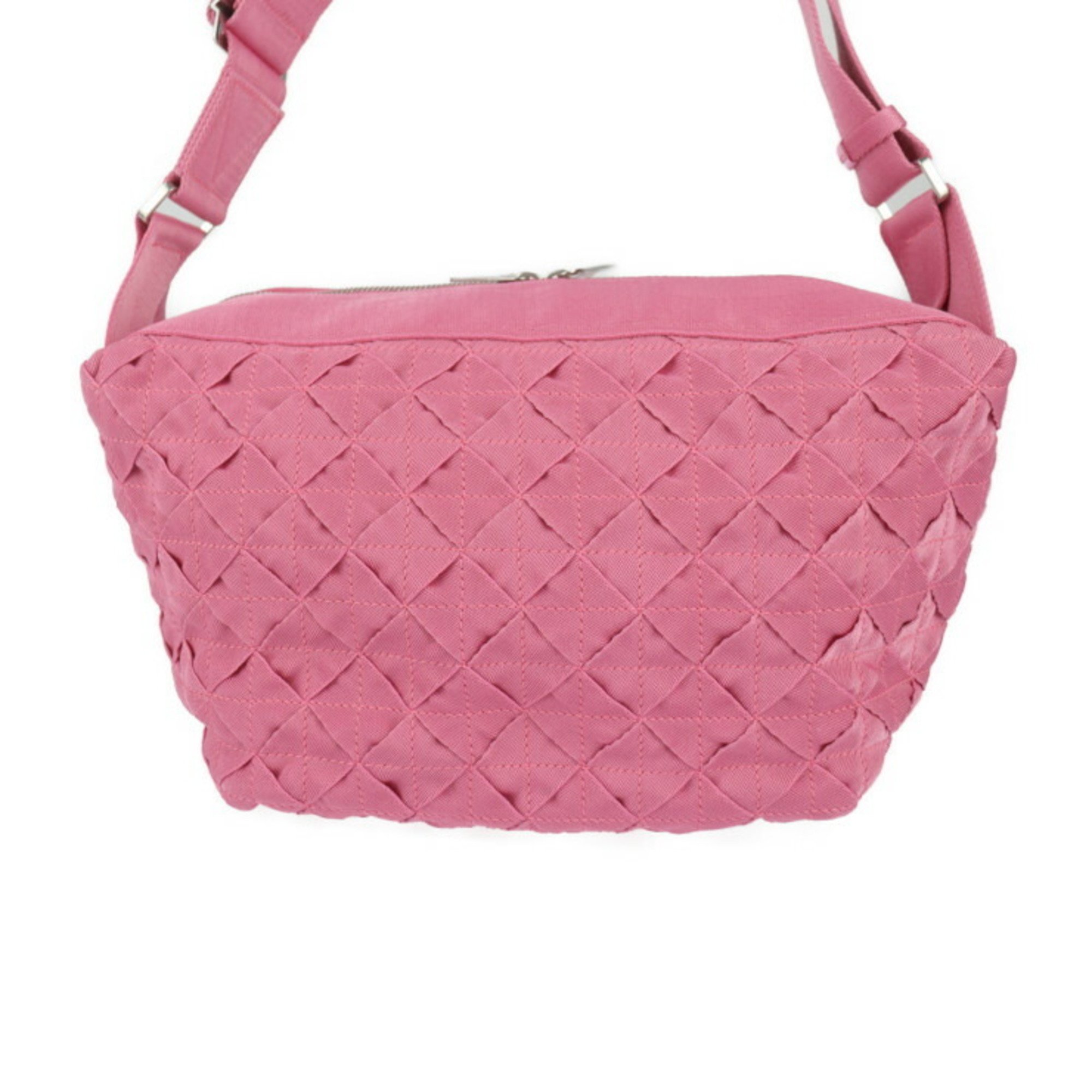 BOTTEGA VENETA Bottega Veneta Intrecciato Webbing Shoulder Bag 657952 Polypropylene Pink Crossbody