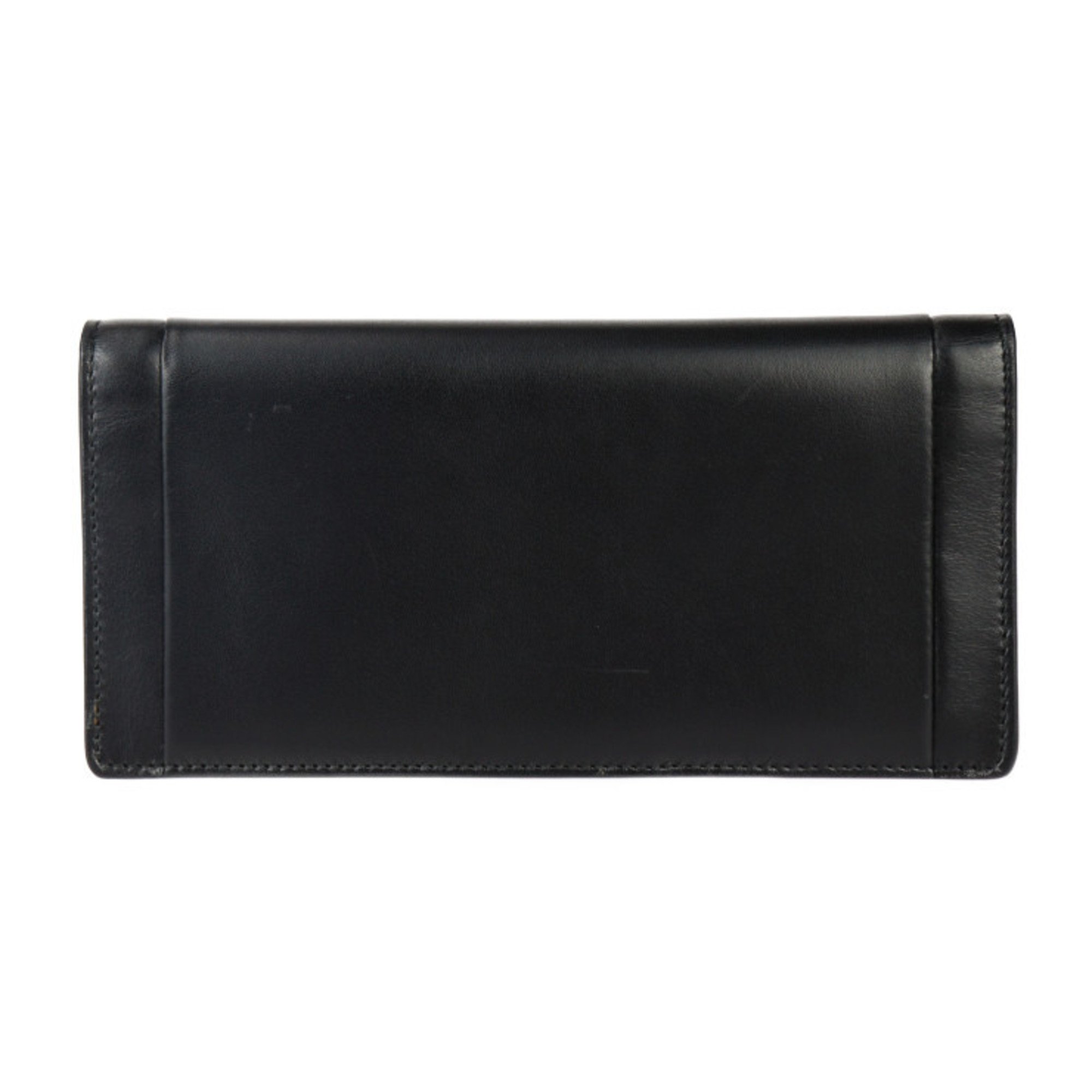 Salvatore Ferragamo Bi-fold Wallet Long 66 6013 Calf Leather Black