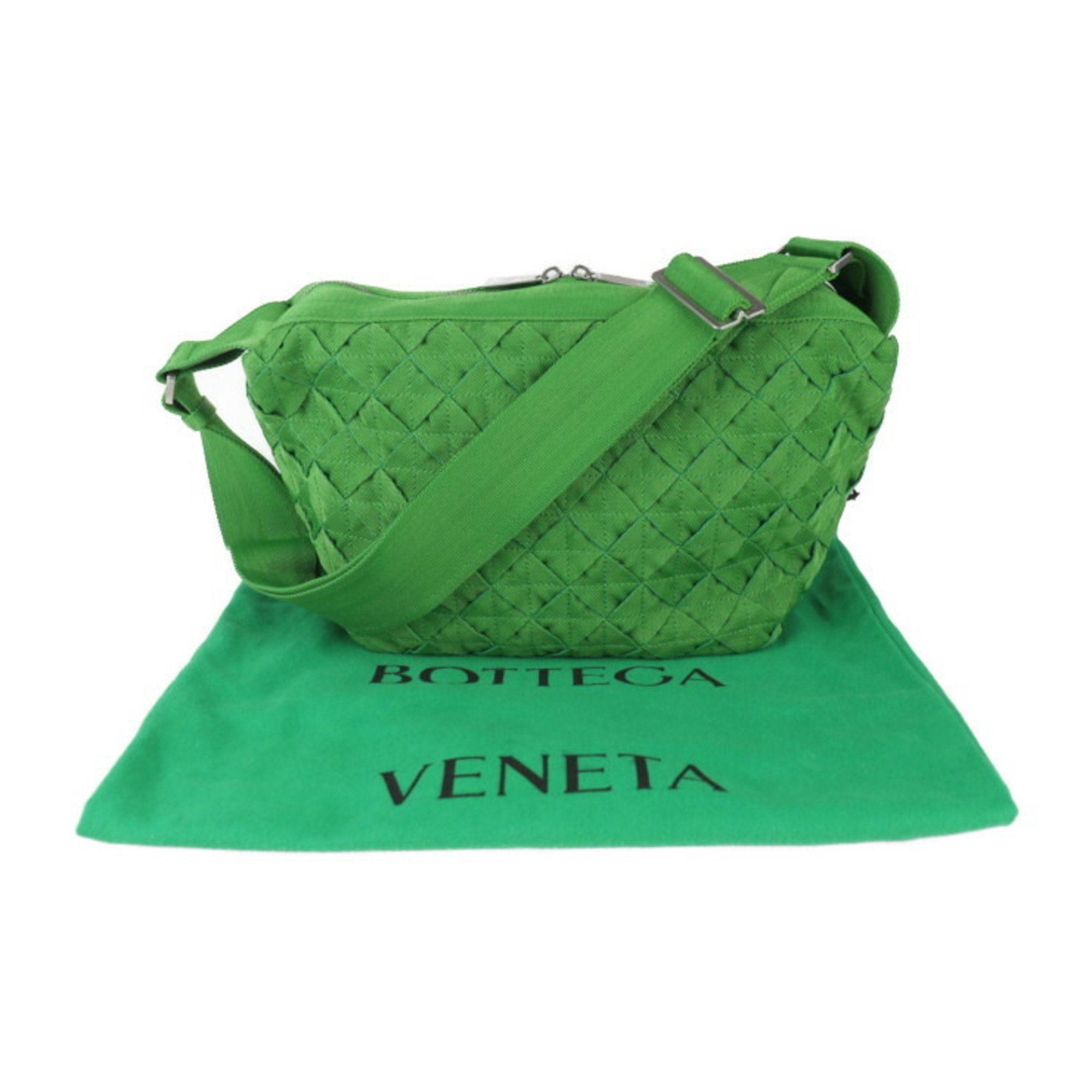 BOTTEGA VENETA Bottega Veneta Intrecciato Webbing Shoulder Bag 657952 Polypropylene Green Crossbody