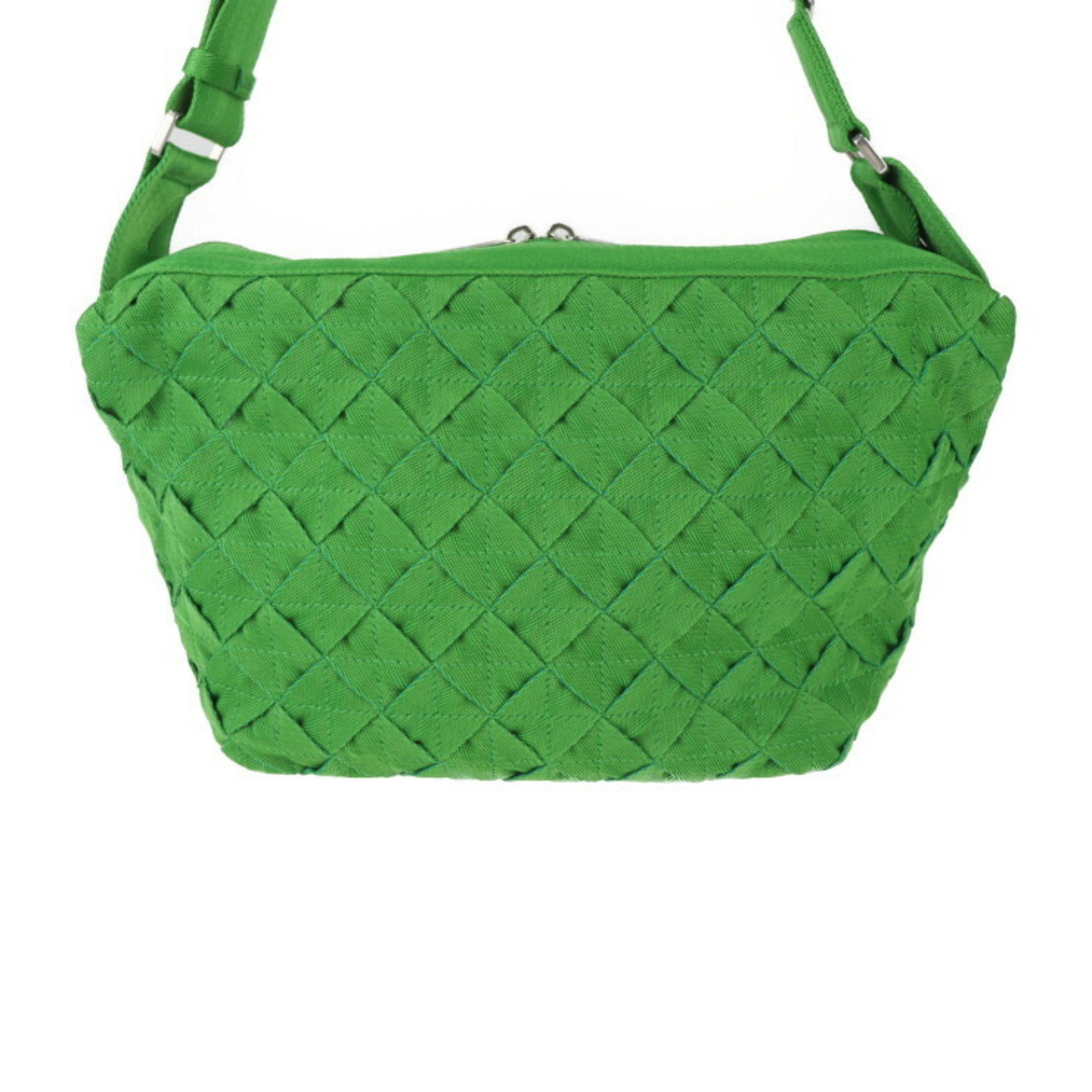 BOTTEGA VENETA Bottega Veneta Intrecciato Webbing Shoulder Bag 657952 Polypropylene Green Crossbody