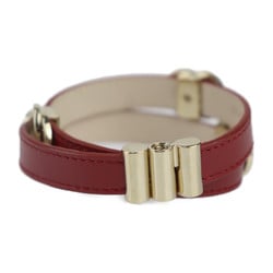 BVLGARI Bvlgari Doppiotondo Double Coil Bracelet 285116 Leather Bordeaux Layer