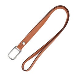 HERMES Hermes Neck Strap Serie Necklace - Leather Orange Long Total Length 43cm Hook Type □Q Engraved