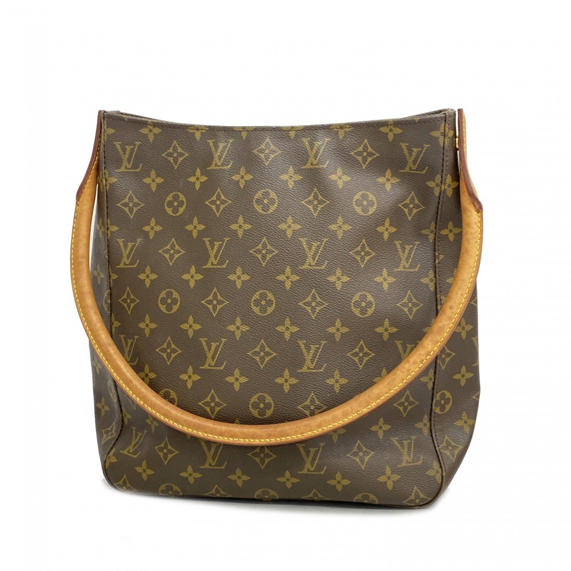 Louis Vuitton Shoulder Bag Monogram Looping GM M51145 Brown Ladies