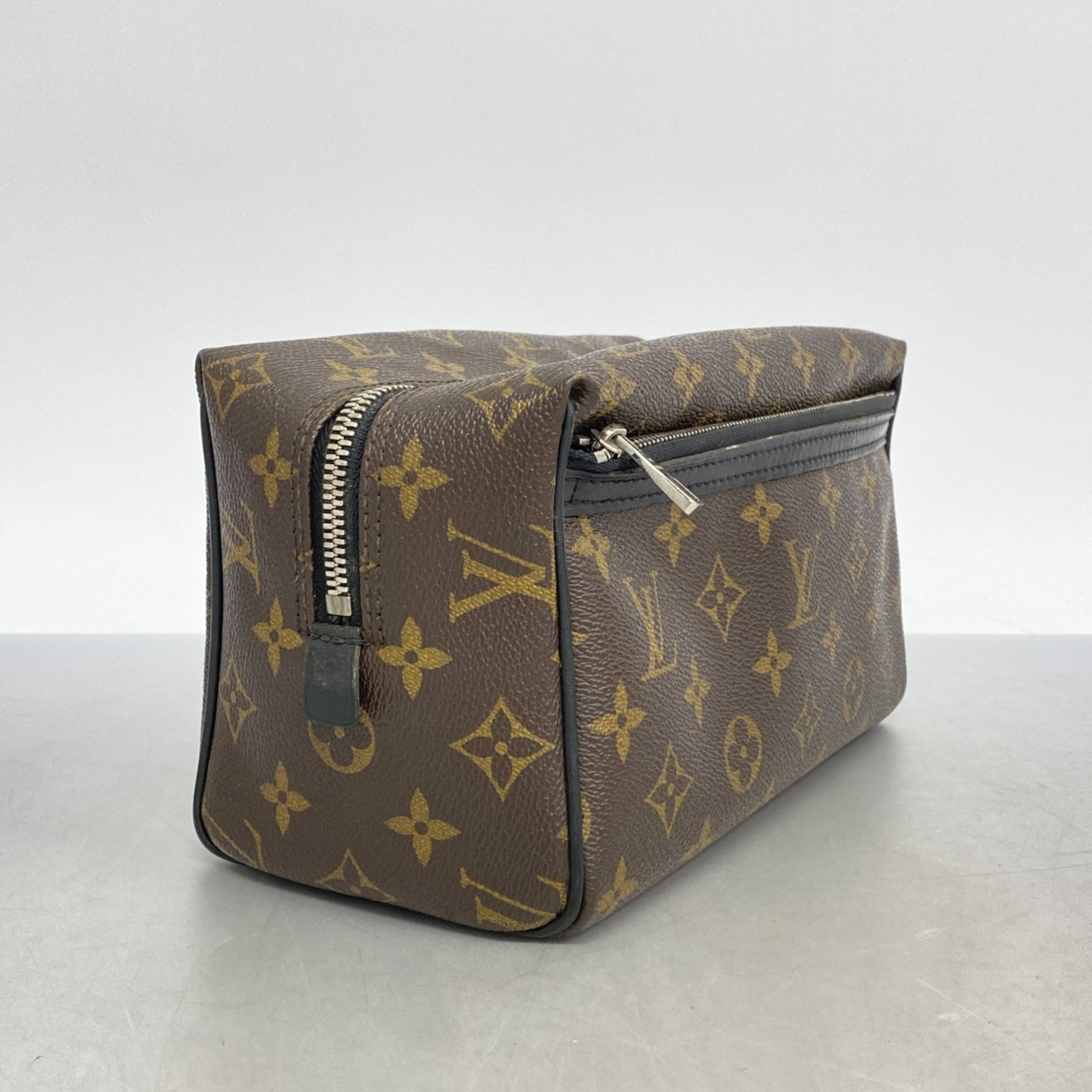 Louis Vuitton Pouch Monogram Macassar True Toilette M40378 Brown Black Men's