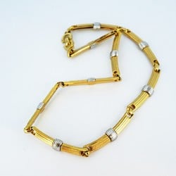 Christian Dior Necklace GP Plated Gold Silver Ladies