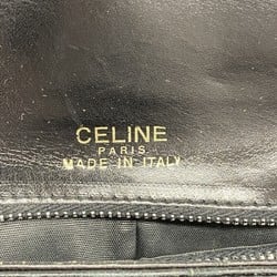 Celine Shoulder Bag, Carriage Hardware, Leather, Black, Women's