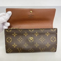 Louis Vuitton Long Wallet Monogram Porto Monnaie Credit M61725 Brown Ladies