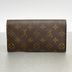 Louis Vuitton Long Wallet Monogram Porto Monnaie Credit M61725 Brown Ladies