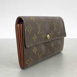 Louis Vuitton Long Wallet Monogram Porto Monnaie Credit M61725 Brown Ladies