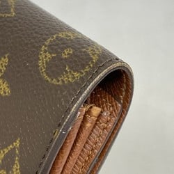 Louis Vuitton Long Wallet Monogram Porto Monnaie Credit M61725 Brown Ladies