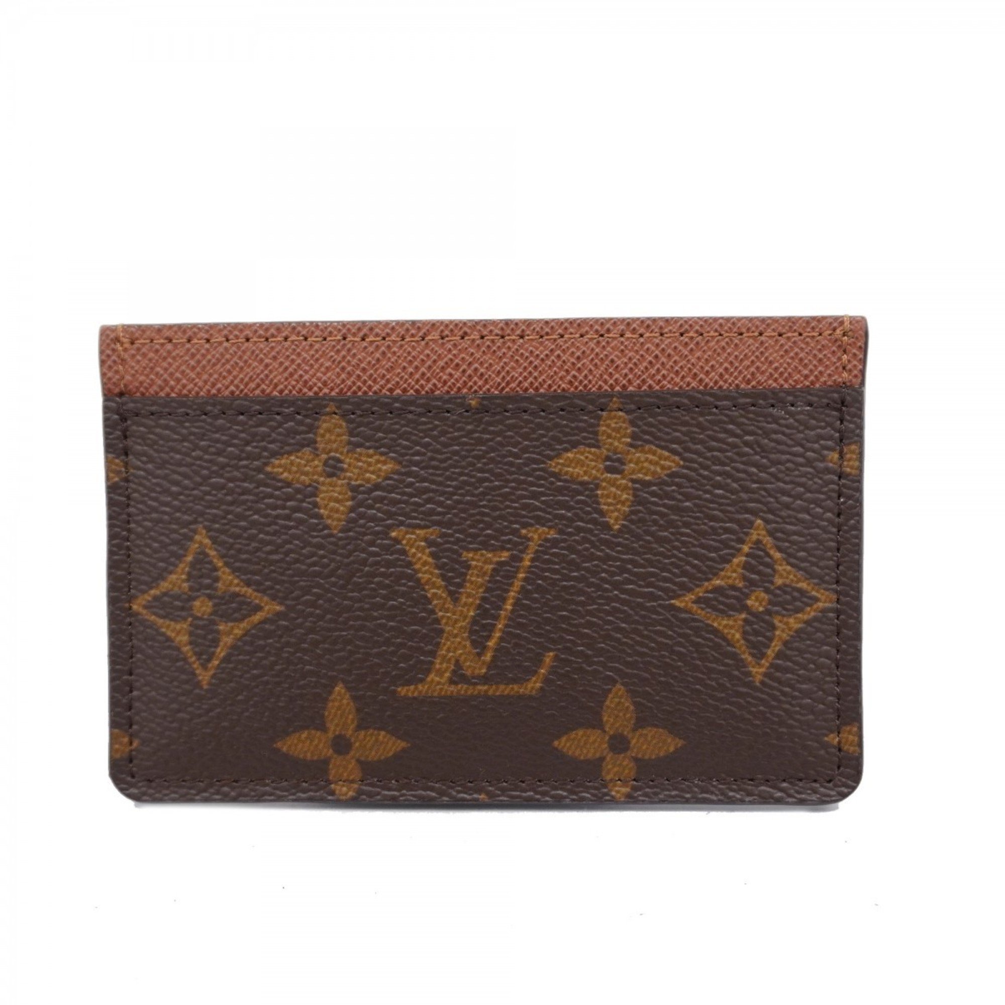 Louis Vuitton Business Card Holder/Card Case Monogram Porte Carte Sample M61733 Brown Men's/Women's