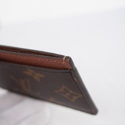 Louis Vuitton Business Card Holder/Card Case Monogram Porte Carte Sample M61733 Brown Men's/Women's