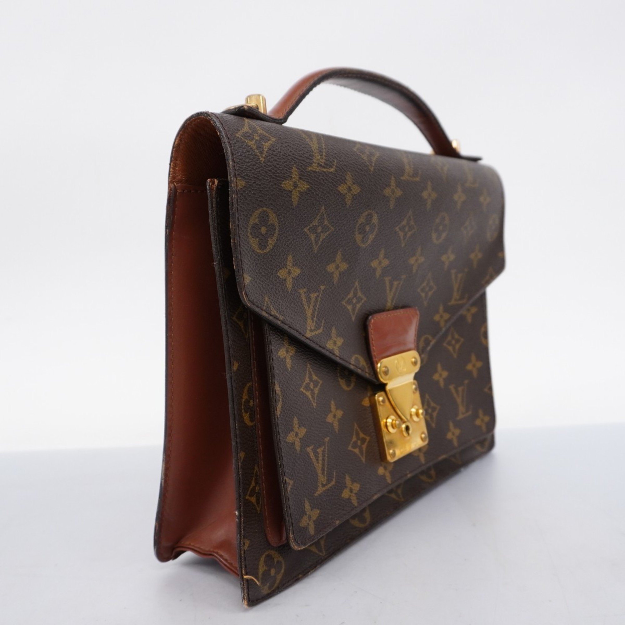 Louis Vuitton handbag Monogram Monceau M51185 brown ladies