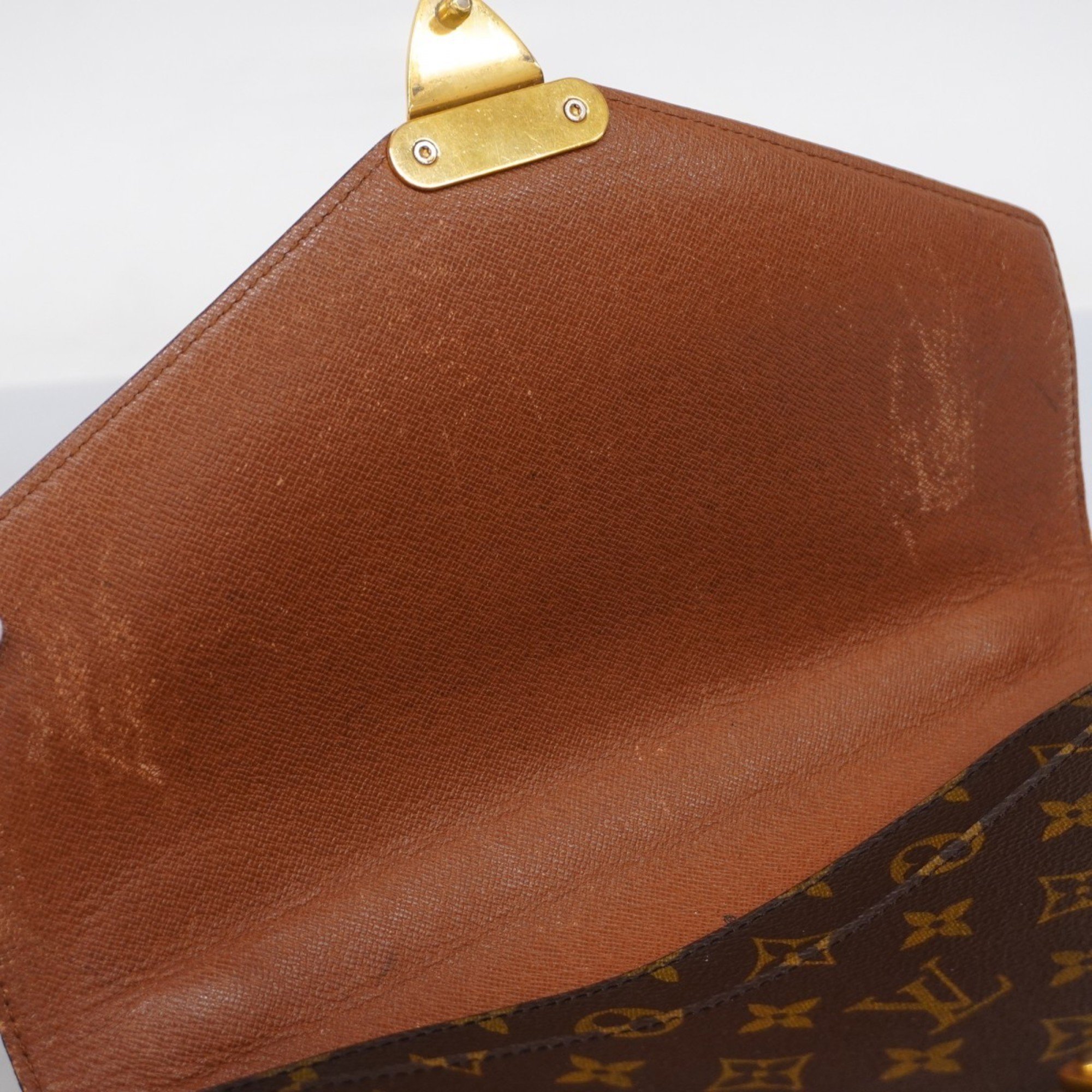 Louis Vuitton handbag Monogram Monceau M51185 brown ladies