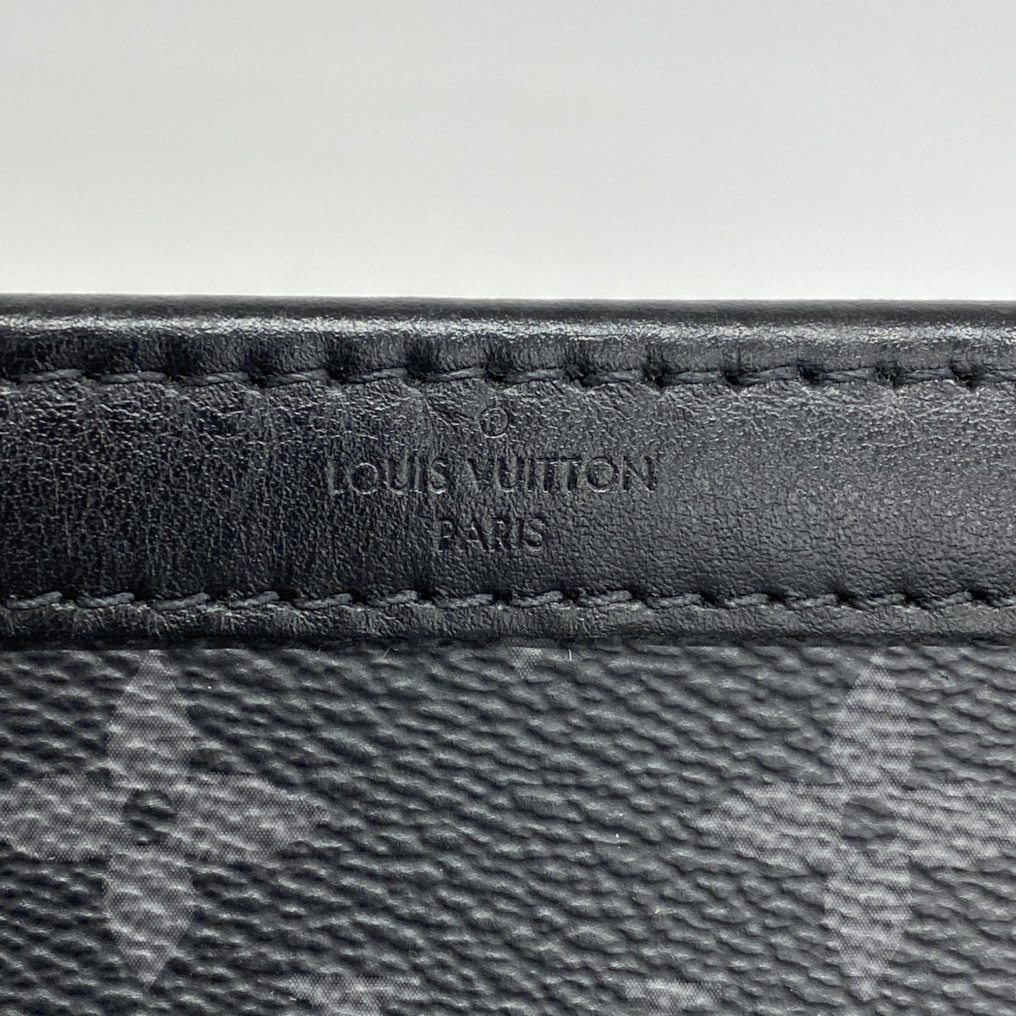 Louis Vuitton Shoulder Bag Monogram Eclipse Gaston Wearable Wallet M81124 Black Men's