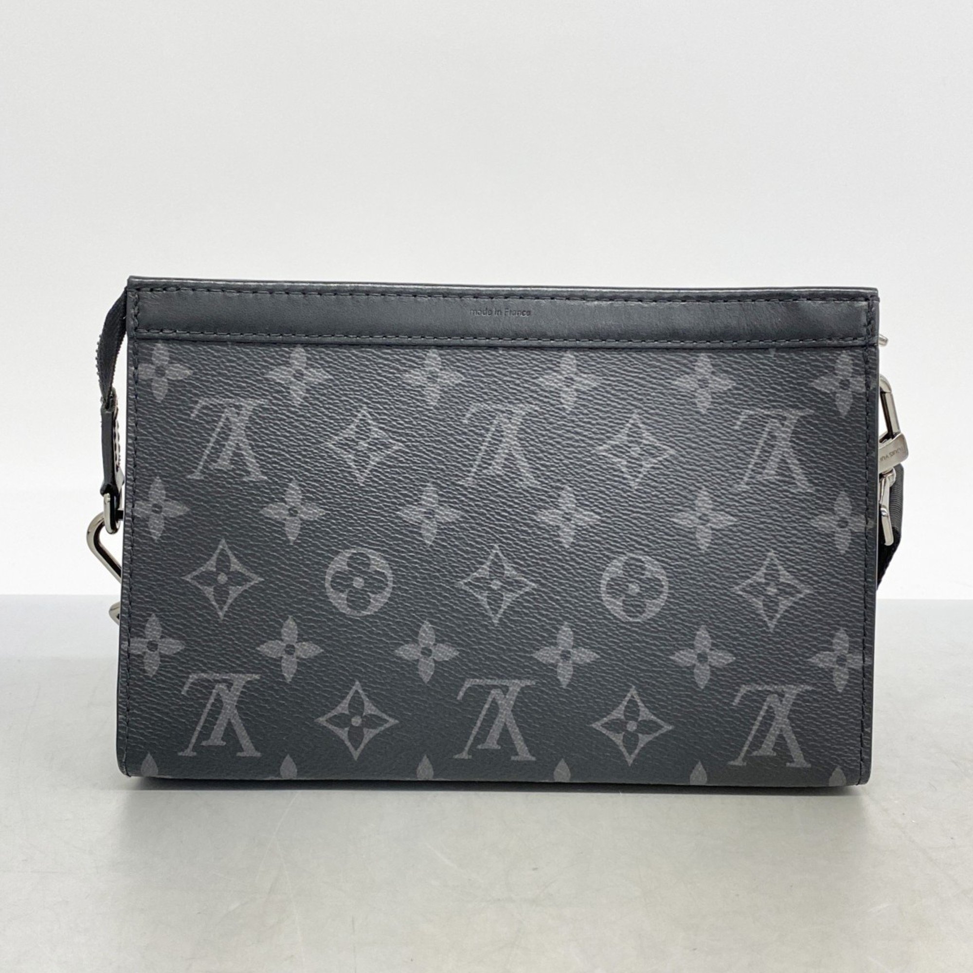 Louis Vuitton Shoulder Bag Monogram Eclipse Gaston Wearable Wallet M81124 Black Men's